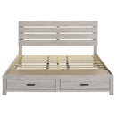 Brantford Wood Eastern King Storage Panel Bed Coastal White