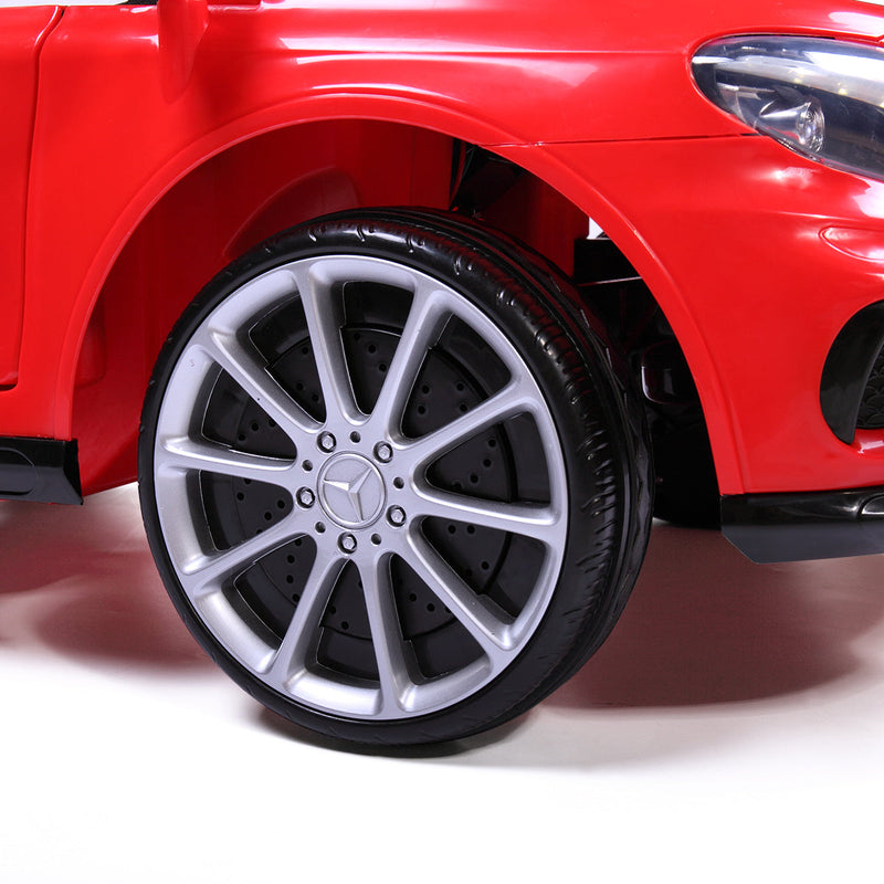 6V Licensed Mercedes Benz AMG Electric Vehicle, Kid Ride on Car with Parental Remote Control, MP3 Player Headlights Opening Doors for Children 3-8, Red
