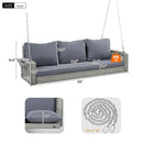 3 Person Large Patio Swing Bench With Cushions For Backyard by HouseOfZazla
