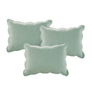 6 Piece Reversible Scalloped Edge Daybed Cover Set - Seafoam