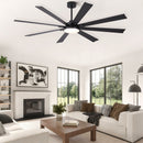 Large Ceiling Fan With Dimmable LED Light 8 Blades Remote Control, Reversible DC Motor by HouseOfZazla
