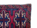 2' 7" X 4' 6" Vintage Handmade Tribal Wool Rug Balouchi Rug Afghan Rug Red Blue
