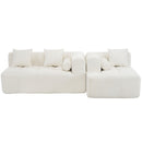 Sectional Free Combined Sofa With 2 Side Pockets by HouseOfZazla