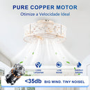 20" Flower Style Iron Ceiling Fan With Remote Control by HouseOfZazla