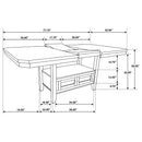 Prentiss - Extension Counter Dining Table - Cappuccino