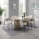 Jirina - Dining Table - Travertine Pattern by Unique Piece Furniture