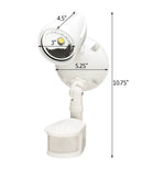 LED Outdoor Security Light 180 Degree Motion Sensor Activated, White Finish 11"H by LampsUSA