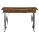 Sheeran 47-inch Writing Desk with Storage Rustic Amber