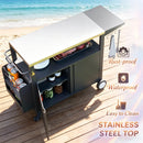 Convenient Kitchen Island, Movable Grill Cart Table, Oven Table, Versatile Bar Cart by HouseOfZazla