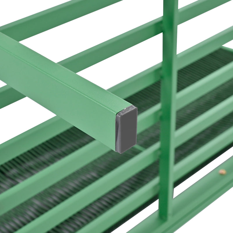 4-Piece Rope Patio Furniture Set, Outdoor Furniture with Tempered Glass Table, Patio Conversation Set Deep Seating with Thick Cushion for Backyard Porch Balcony (Fluorescent Yellow & Green)