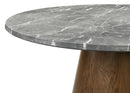 Franklin 5-piece 50-inch Round Dining Table Set Grey and Dark Oak
