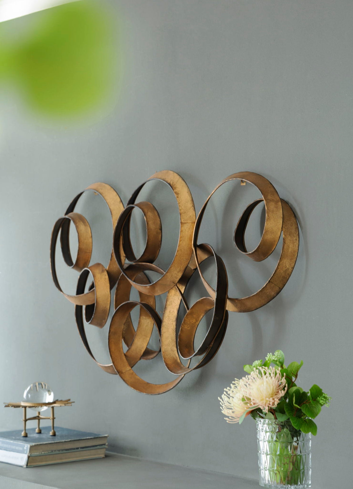 SerethaLeaf Wall Decor - Gold, photo 6 of 12
