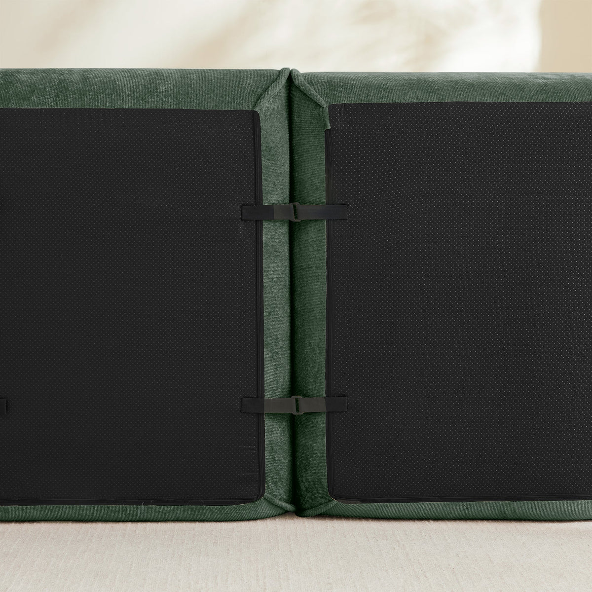Armless Sofa Velvet-Green, photo 4 of 9