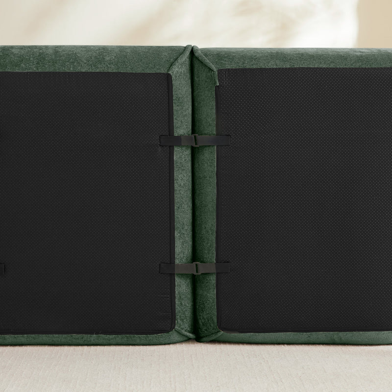 Armless Sofa Velvet-Green, photo 4 of 9