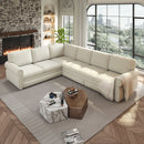 118" L-Shaped Convertible Sofa Bed