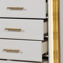 Obsession - 5 Drawer LED Chest - White by HouseOfZazla