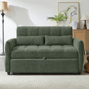 Loveseat Sofa Pull-Out Bed With Adjustable Backrest, 3 USB Ports And 2 Lumbar Pillows For Living Room by HouseOfZazla