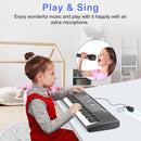 61 Keys Digital Music Keyboard Electric Piano Electronic Musical Instrument Kids Learning Keyboard with Microphone for 3-12 Year Old Kids Girls Boys