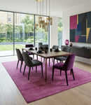 Purple Wool Hand-Tufted Area Rug - Southwestern Gabbeh Style