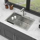 Drop-In Kitchen Sink With Pull-Out Faucet And Soap Dispenser by HouseOfZazla