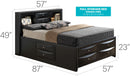 Modern Design Storage Bed With Bookcase Headboard by HouseOfZazla