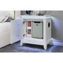 Adalid - Nightstand With Cooler, USB And Speaker - White by HouseOfZazla