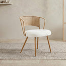 Wicker Dining Chairs - 2-Piece Set - Farmhouse Style