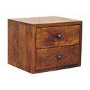 Solid Wood Solis Chestnut Wall-Mounted Nightstand