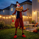 HOMCOM 95" Large Animated Clown Halloween Decorations