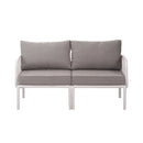The Sleek All-Weather Resin Outdoor Loveseat and Coffee Table Set