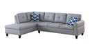 Irine - Sectional Sofa With Ottoman - Gray by HouseOfZazla