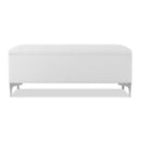 Madelyn - Modern Storage Bench - Bright White Dye by HouseOfZazla
