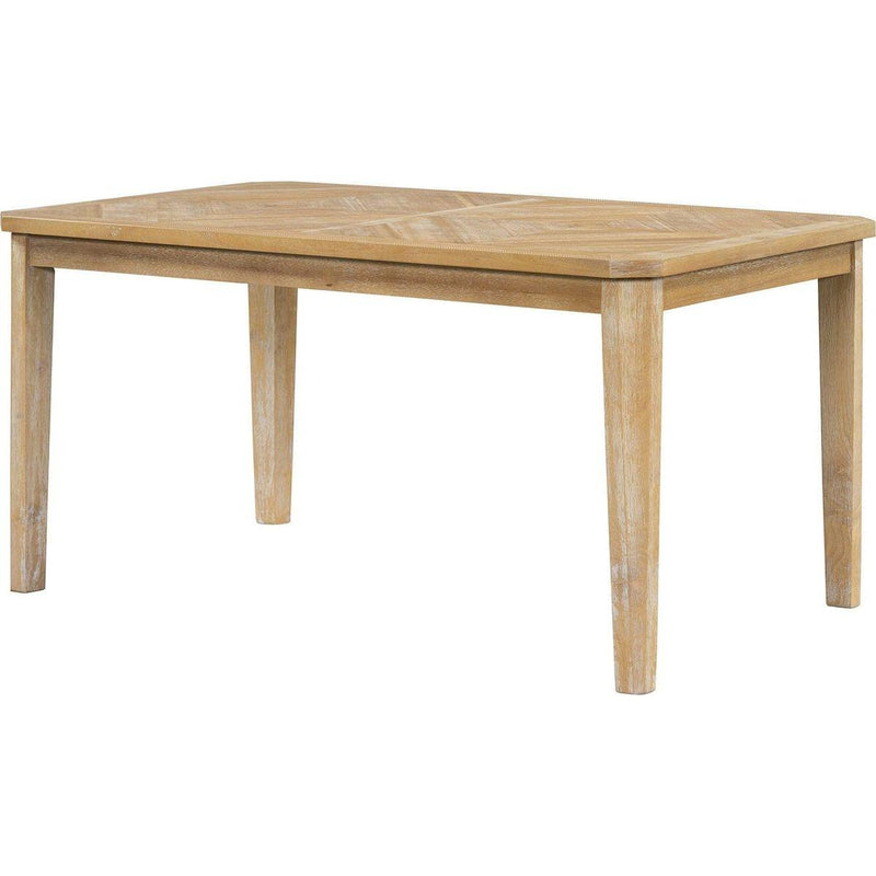 7-Piece Farmhouse Dining Set Classic Rustic Table and 6 high-back design Chairs for Dining Room, Kitchen (Natural Wood Wash)