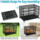 48 Inch Heavy Duty Indestructible Dog Crate with Wheels