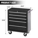 5-Drawer Rolling Tool Chest w/Lock & Key