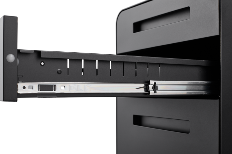 3 Drawer Mobile File Cabinet Under Desk Office,Simple Style Versatile Storage Cabinet for Legal/Letter/A4 Files, 5 Wheel Design Anti-Tilting Cold Rolled Steel Waterproof Moisture-Proof Black