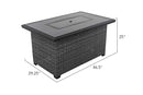 Lassen Square Firepit Table