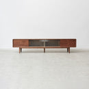 TV Cabinet With Chinese Changhong Glass Doors, Two Drawer Storage Space TV Standing by HouseOfZazla