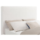 Talbot - Eastern King Platform Bed With Elevated Headboard - Cream by HouseOfZazla