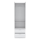 Armoire Organiser, Two Shelves, Rod, Double Door Cabinet Armoire