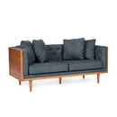 Retro Modern Loveseat With Button Tufted Upholstery by HouseOfZazla