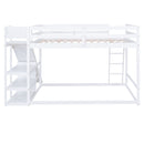Bunk Bed With Ladder, Slide, And Shelves Pine Wood by HouseOfZazla