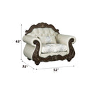 Pierce 2-Piece Traditional Living Room Set, Upholstered Loveseat and Accent Chair with Carved Wood Frame by HouseOfZazla