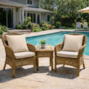2 Pack Outdoor Throw Pillows, Waterproof & Fade-Resistant Patio Cushions (18x18) by HouseOfZazla