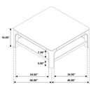 Solano Square Wood Cocktail Coffee Table Weathered Mango by Unique Piece Furniture