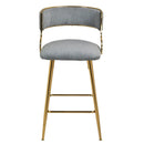 Counter Height Bar Stools With Powder Coating Base And Footrest (Set of 2) - by Unique Piece Furniture