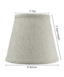 8"W x 7"H Textured Oatmeal Hard Back Lampshade Edison Clip On