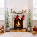 4Ft Pre Lit Artificial Christmas 2 Piece Set - Green by HouseOfZazla