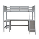 Loft Bed With Shelves With Desk by HouseOfZazla