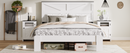 King Wood Platform Bed Frame with Headboard and Storage by HouseOfZazla